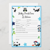 ブルーパンダベビーシャワーゲームサイズ招待状 招待状 (正面/裏面)