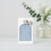 ブルーパンパスグラスブック男の赤ちゃんカード エンクロージャーカード (スタンド正面)