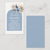 ブルーパンパスグラスブック男の赤ちゃんカード エンクロージャーカード (正面/裏面)