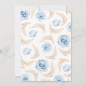 ブルーパンパスグラスボホベイビーシャワー 招待状 (裏面)