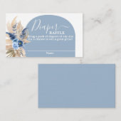 ブルーパンパスグラスボーイおむつラッフルカード エンクロージャーカード (正面/裏面)