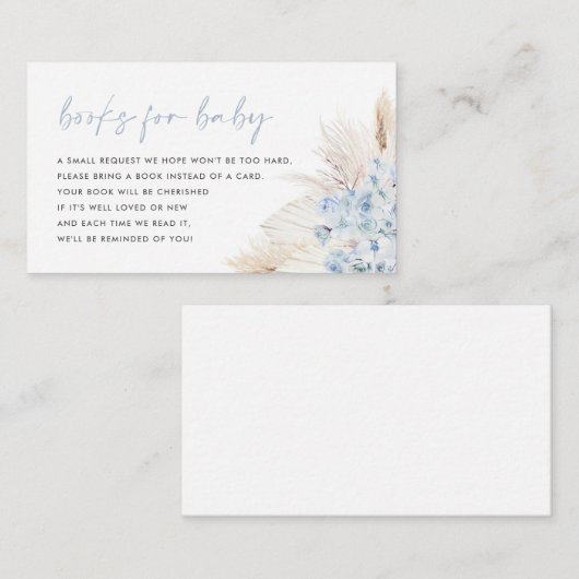 ブルーパンパスグラスボーイベビーカード エンクロージャーカード (正面/裏面)