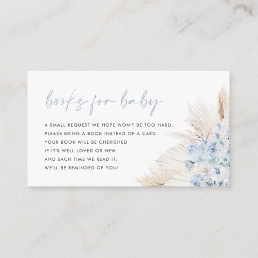 ブルーパンパスグラスボーイベビーカード エンクロージャーカード (正面)