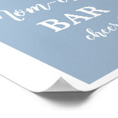 ブルーパンパスグラスミモサバーボーイサイン ポスター (角)