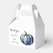 ブルーパンプキンウォーターカラーボホ男の赤ちゃんシャワー フェイバーボックス (裏面サイド)