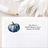 ブルーパンプキンウォーターカラーボホ男の赤ちゃんシャワー ラベル (インサイチュ)