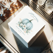 ブルーパンプキンウォーターカラーボーイベビーシャワーナプキン スタンダードカクテルナプキン