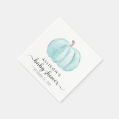 ブルーパンプキンウォーターカラー男の赤ちゃんシャワー スタンダードカクテルナプキン (角)