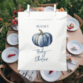 ブルーパンプキンウォーターカラー男の赤ちゃんシャワーTシャツ フェイバーバッグ