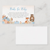 ブルーパンプキンウッドランド赤ちゃんシャワーベビー エンクロージャーカード (正面/裏面)