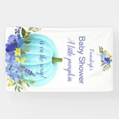 ブルーパンプキンカスタム赤ちゃんシャワー 横断幕 (横)