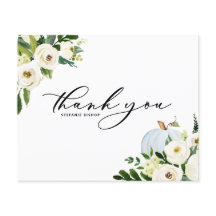 ブルーパンプキングリーンリー卒業サンキューカード