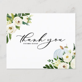 ブルーパンプキングリーンリー卒業サンキューカード