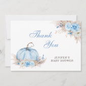 ブルーパンプキンサンキューカード 招待状 (正面)