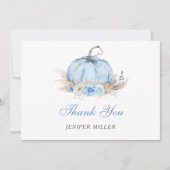 ブルーパンプキンサンキューカード 招待状 (正面)