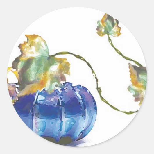 ブルーパンプキンステッカー ラウンドシール (正面)