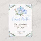 ブルーパンプキンスフローラおむつラッフル エンクロージャーカード (正面)