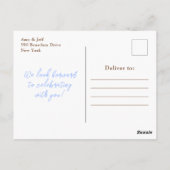 ブルーパンプキンスフローラベビーシャワー ポストカード (裏面)