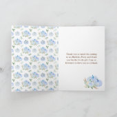 ブルーパンプキンスフローラ誕生日パーティー サンキューカード (内部)