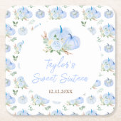 ブルーパンプキンスフローラSweet sixteen スクエアペーパーコースター (正面)