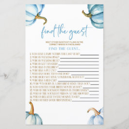 ブルーパンプキンス秋ゲストベビーシャワーゲームを見つける