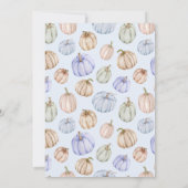 ブルーパンプキンズボーイベビーシャワー 招待状 (裏面)