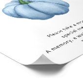 ブルーパンプキンタイムカプセル1歳の誕生日 ポスター (角)