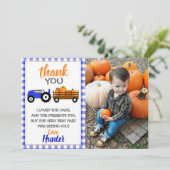 ブルーパンプキントラクターサンキューカード サンキューカード (スタンド正面)