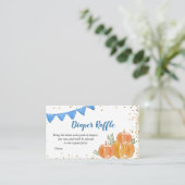 ブルーパンプキントラックおむつラッフルカード エンクロージャーカード (スタンド正面)