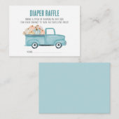 ブルーパンプキントラックおむつラッフル エンクロージャーカード (正面/裏面)