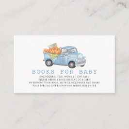 ブルーパンプキントラックのギンガムブックスベビー エンクロージャーカード