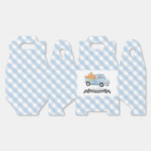 ブルーパンプキントラックギンガムボーイ赤ちゃんシャワー フェイバーボックス (見開き)