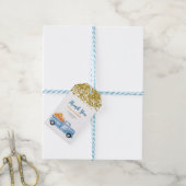 ブルーパンプキントラックフェイク金ゴールドサンキューラベル ギフトタグ (より糸付き)