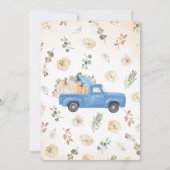 ブルーパンプキントラックベビーシャワー 招待状 (裏面)