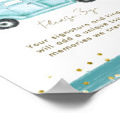 ブルーパンプキントラックモダン秋ベビーシャワーブック ポスター (角)