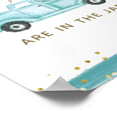 ブルーパンプキントラック推測パンプキンベビーシャワーゲーム ポスター (角)