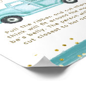 ブルーパンプキントラック推測ママ腹シャワーゲーム ポスター (角)