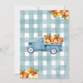 ブルーパンプキントラック第1バースデー招待状 招待状 (裏面)