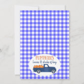 ブルーパンプキントラック誕生日サンキューカード 招待状 (裏面)