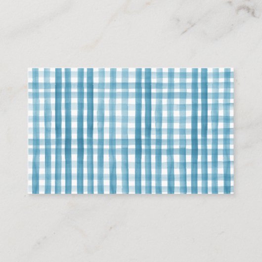 ブルーパンプキントラック赤ちゃんシャワーブックリクエストの挿入 名刺 (裏面)