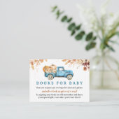 ブルーパンプキントラック赤ちゃんシャワー秋本ベビー エンクロージャーカード (スタンド正面)