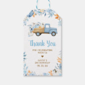 ブルーパンプキントラック 秋 誕生日 記念品 タグ (正面)