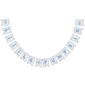 ブルーパンプキンバースデーパーティーバナー バンティングフラッグ (全)