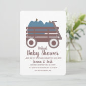 ブルーパンプキンパッチ仮想ベビーシャワー 招待状 (スタンド正面)