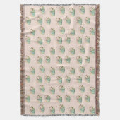 ブルーパンプキンピーチフローラ秋水のカラーパターン スローブランケット (正面縦)