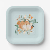 ブルーパンプキンフローラ紅葉、 ペーパープレート (正面)