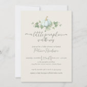 ブルーパンプキンベビーシャワー男女兼用招待状 招待状 (正面)