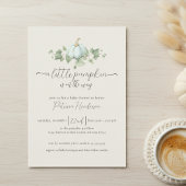 ブルーパンプキンベビーシャワー男女兼用招待状 招待状