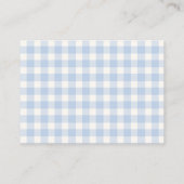 ブルーパンプキンベビーシャワー秋おむつラッフル エンクロージャーカード (裏面)