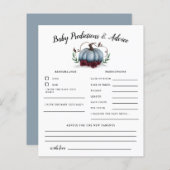 ブルーパンプキンベビー予測とアドバイスカード (正面/裏面)